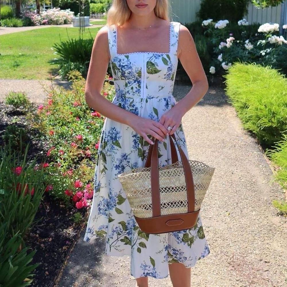 Reformation Tagliatelle Linen Dress - Riviera